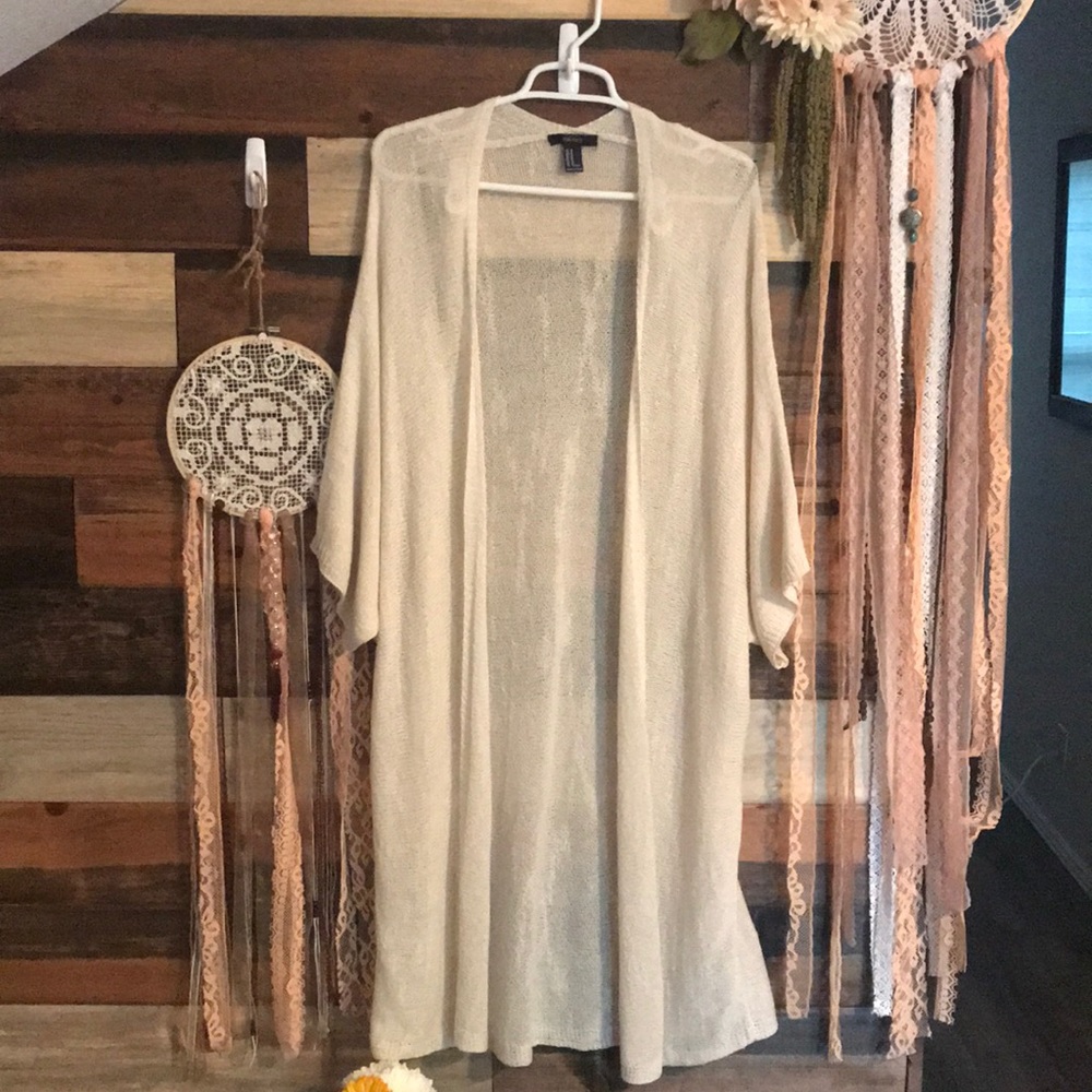 Forever21 Cream Cardigan